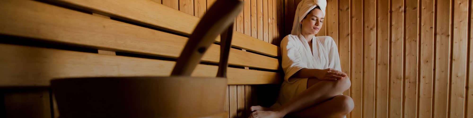 Lady in sauna