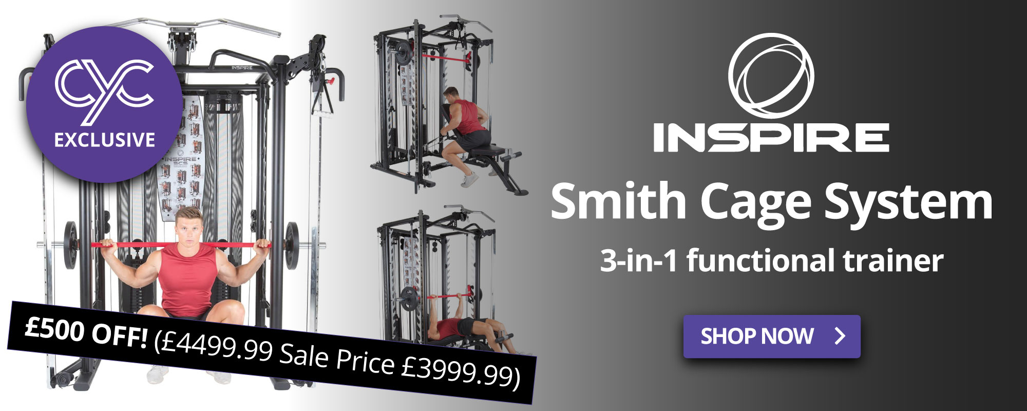 Inspire Smith Cage System 3-in-1 functional trainer - £500 OFF (Sale Price £3999.99) - Shop Now