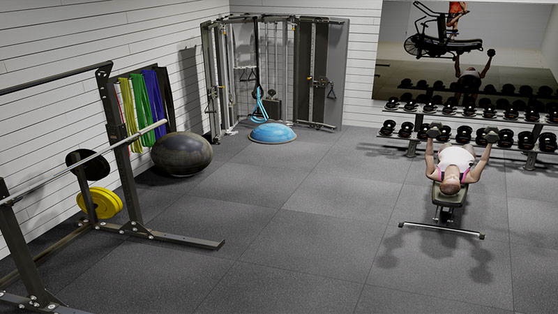 Domestic gym designed by CYC Fitness
