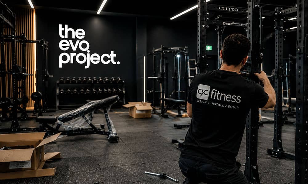 Gym machines being installed