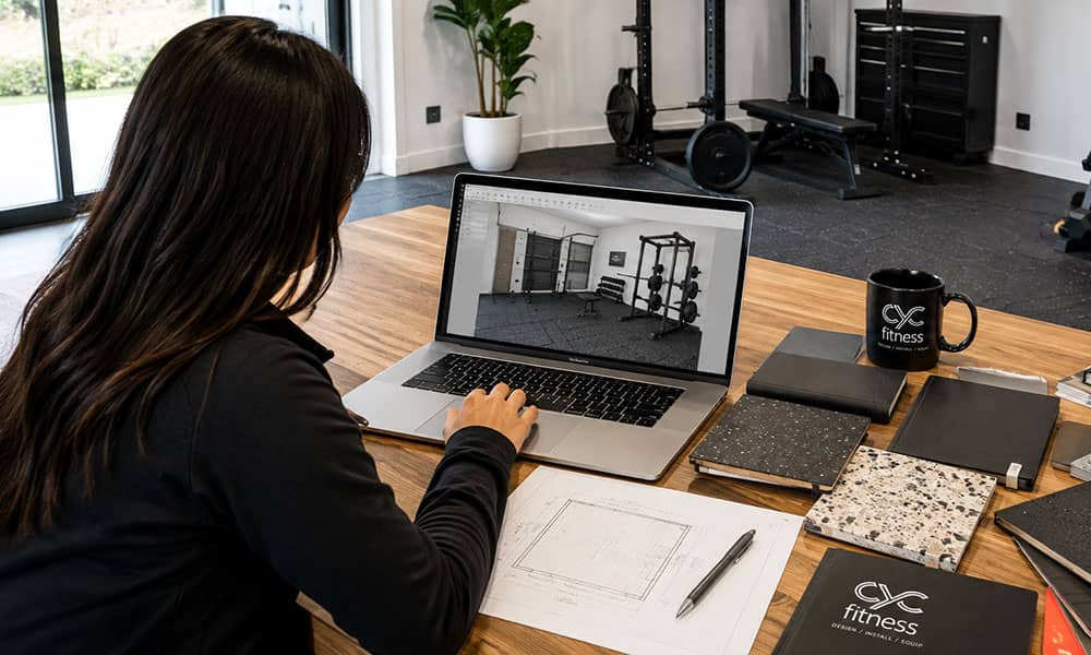 Designing home gym on CAD software