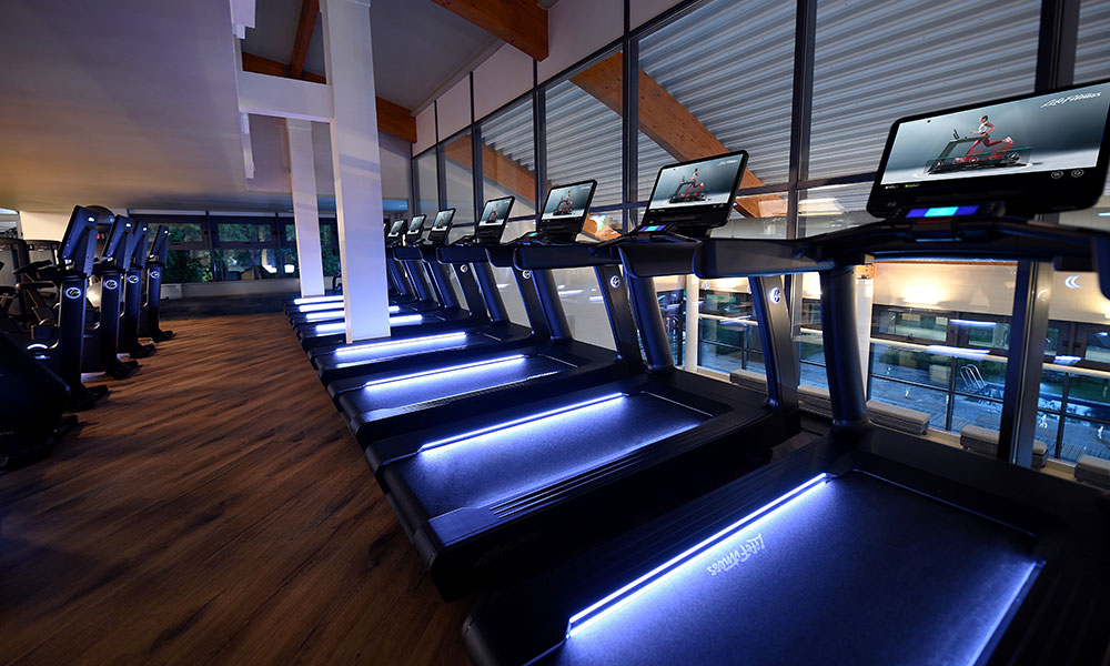 Treadmills at workplace gym