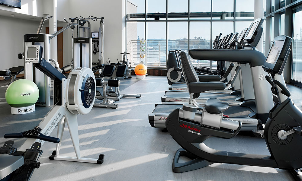 Range of machines at university gym