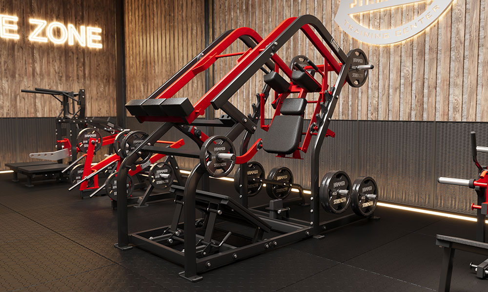 Leisure centre weights machines