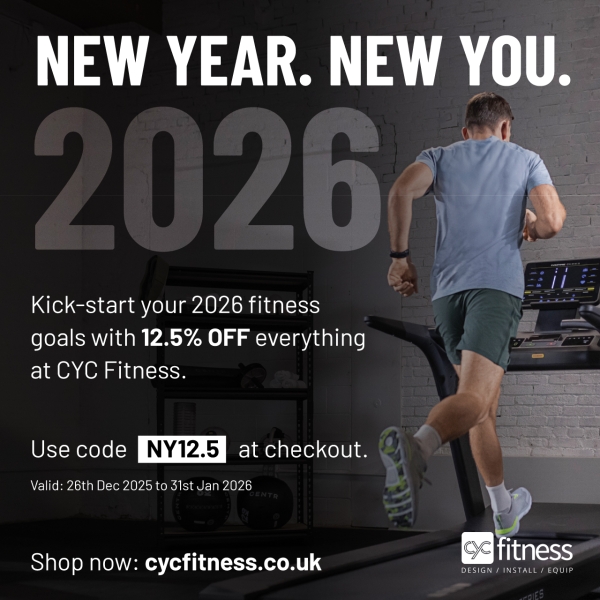 Kick-start your 2026 fitness goals with 12.5% OFF everything at CYC Fitness