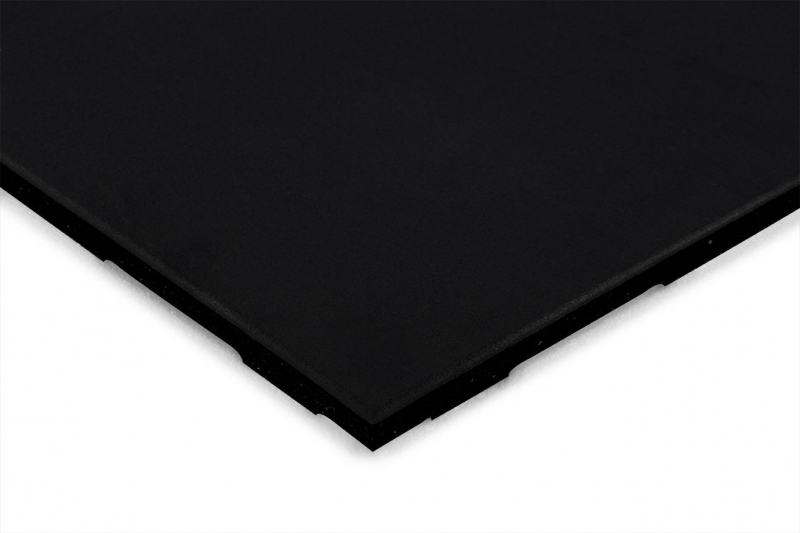 Premium Gym Flooring Tile 20mm x 100cm x 100cm - Pure Black