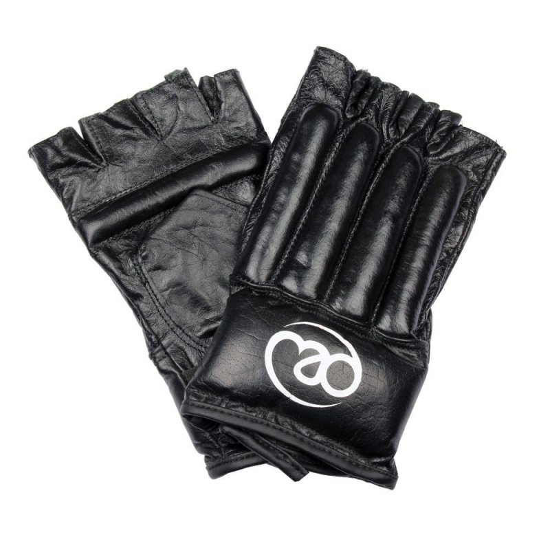 Fitness Mad Fingerless Leather Bag Mitts