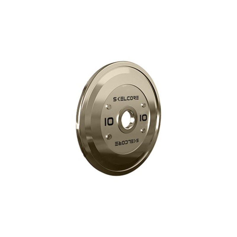 Skelcore Gold Chrome Steel Weight Plate - 10LB to 55LB