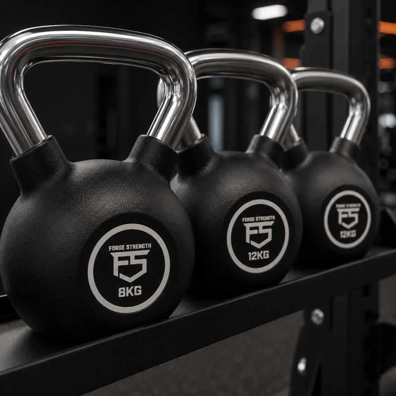 Forge Strength® Chrome Handle Kettlebell 4kg - 24kg