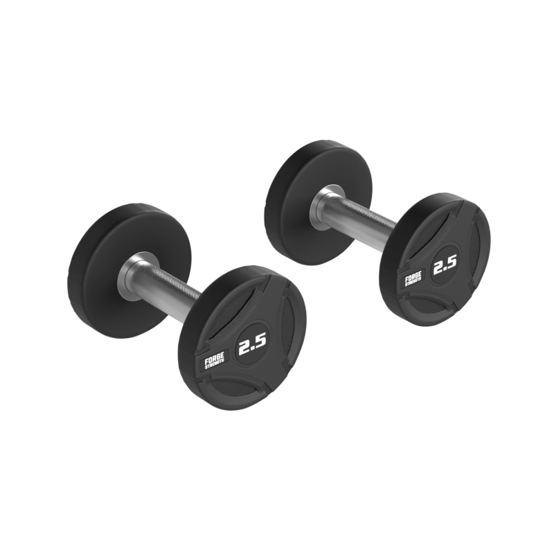 Forge Strength® Rubber Dumbbell Pairs 2.5kg - 25kg