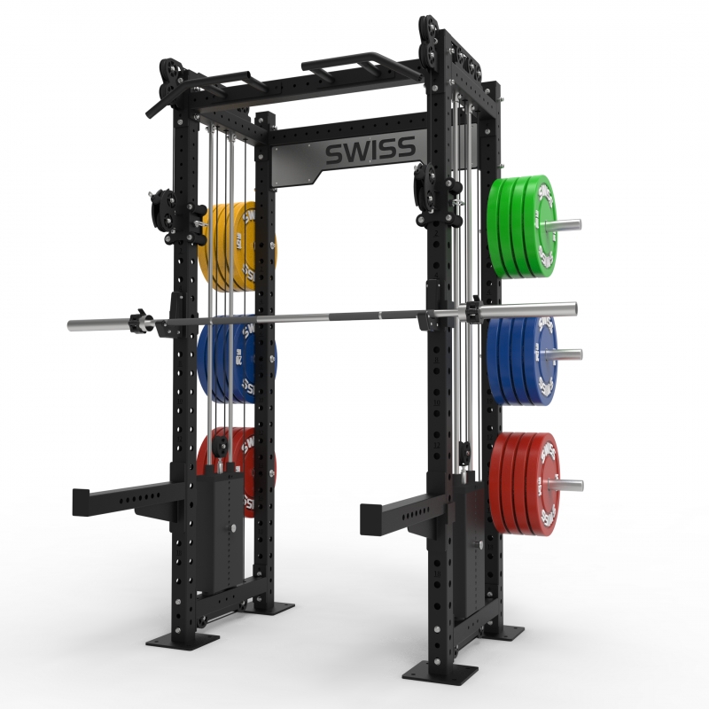 Swiss Performance Rack - Black 2 x 90kg Weight Stack