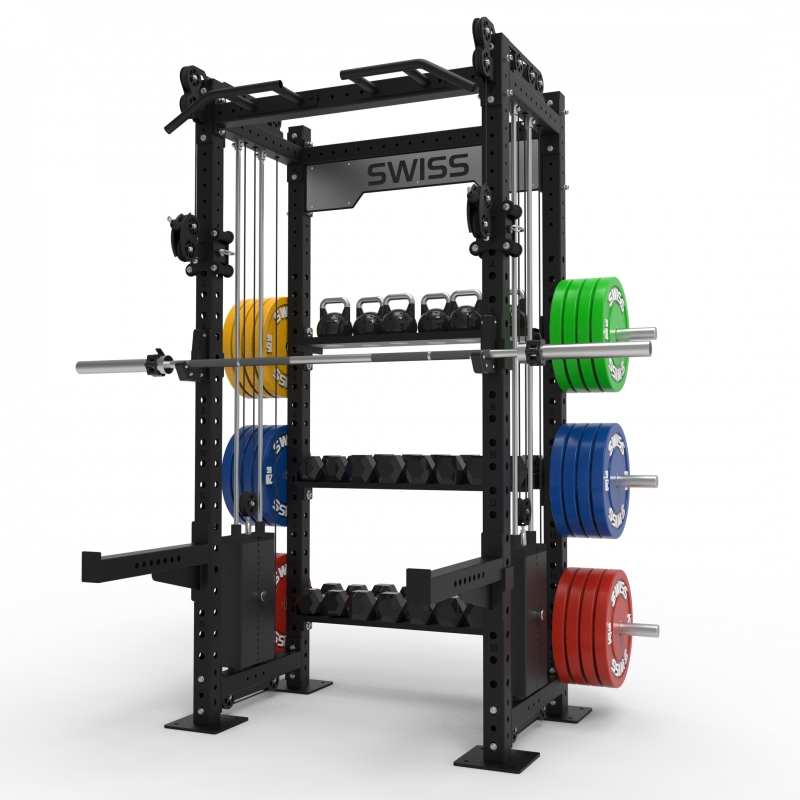 Swiss Performance Rack With Storage 2 x 90kg Weight Stack
