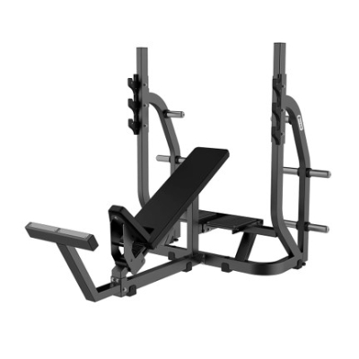 Skelcore Olympic Incline Bench with Spot Platform