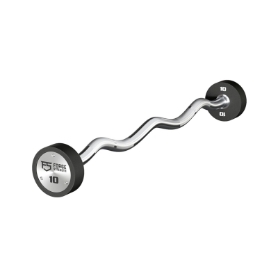 Forge Strength&reg; Curl Handle Urethane Barbell 10kg - 50kg