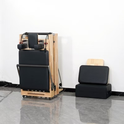 Forge Strength&reg; Folding Pilates Reformer - Oak 