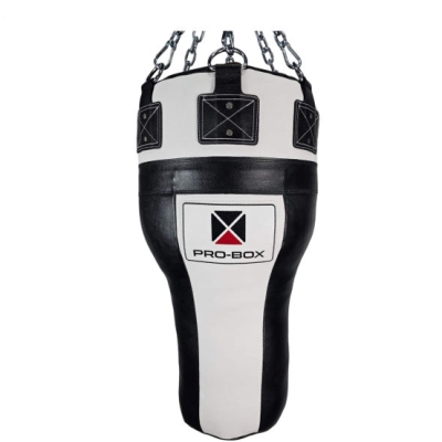 Pro-Box Black-White Leather Uppercut Bag