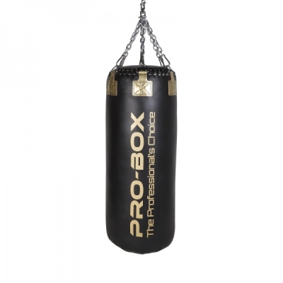 Pro-Box Champ Leather Hybrid 4FT Jumbo Black-Gold & Chain