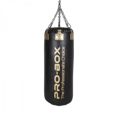 Pro-Box Champ Leather Hybrid 4FT Jumbo Black-Gold & Chain