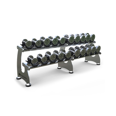 Skelcore 2 Tier Chrome Dumbbell Storage Rack