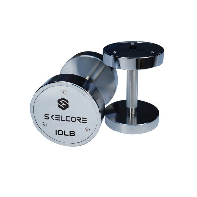 Skelcore Chrome Steel Dumbbell (2.5kg - 25kg) 10 Pair Set