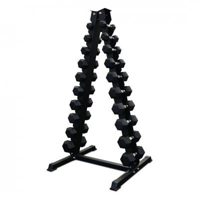 Swiss Barbell 1-10kg Dumbbell Set + Storage Rack