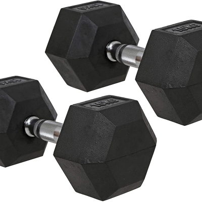 Swiss Barbell 15kg Hex Dumbbell (Pair)