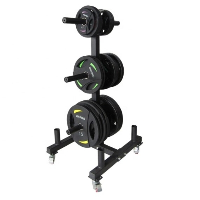 Swiss Barbell Bar Rack & Weight Plate Storage (On Wheels)