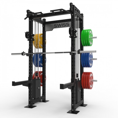Swiss Performance Rack 2 x 120kg Stacks - Black