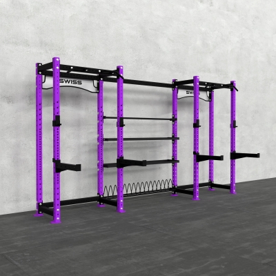 Swiss Double Half Rack With Storage 