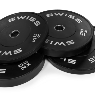 Swiss Premium Black Bumper Plate 150KG Set