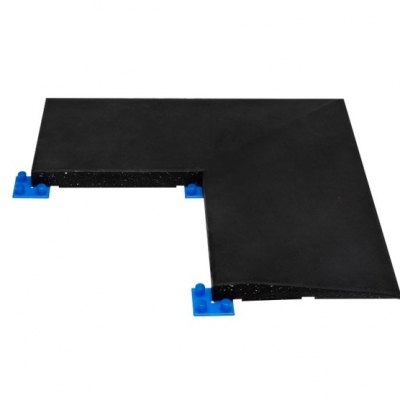 Premium Gym Flooring 30mm Corner Ramp - Black